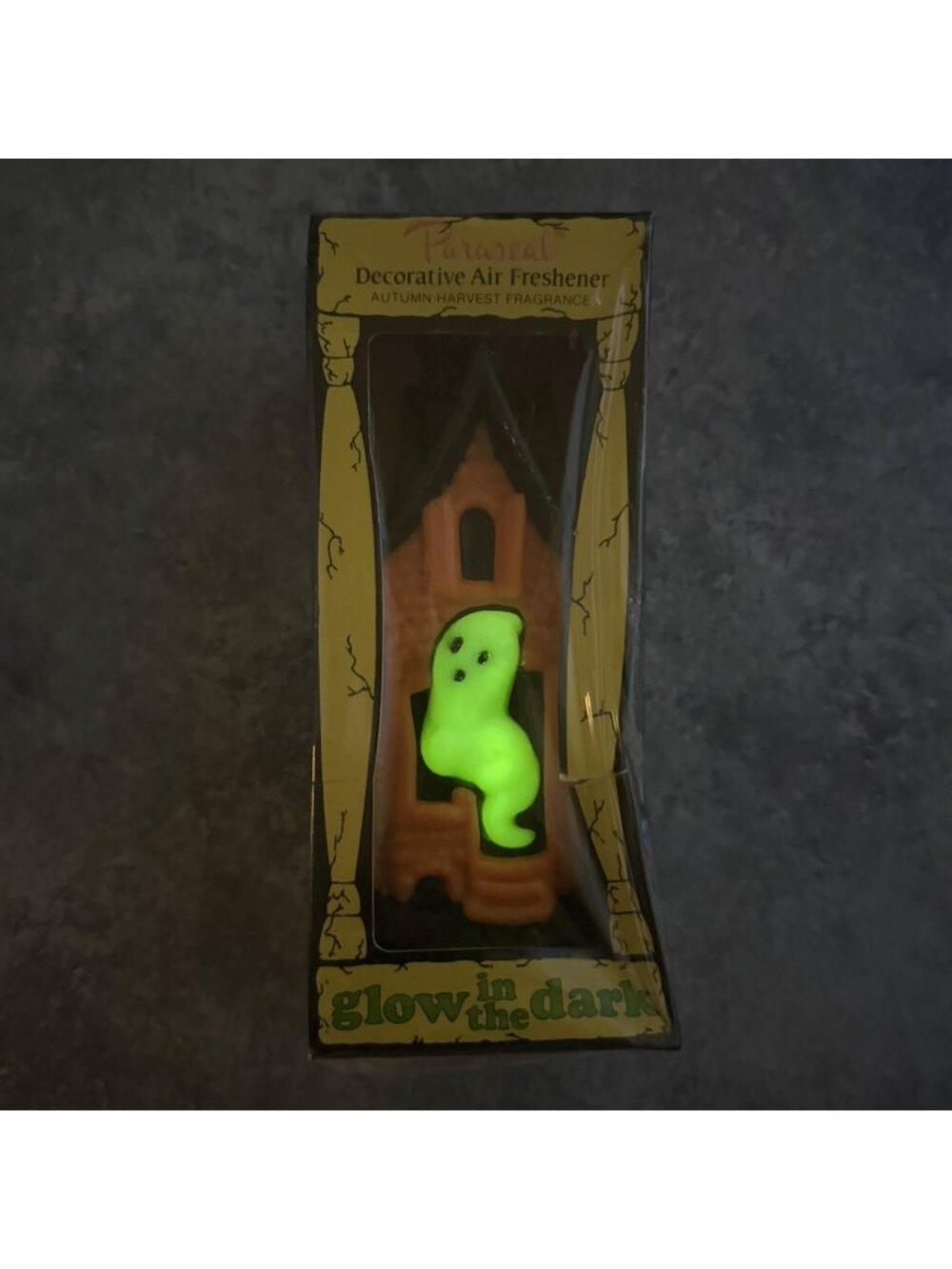 VTG Paraseal Halloween Haunted House Ghost Glow in Dark Air Freshener Sealed NEW
